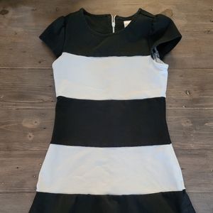 Gymboree black and white striped dress
